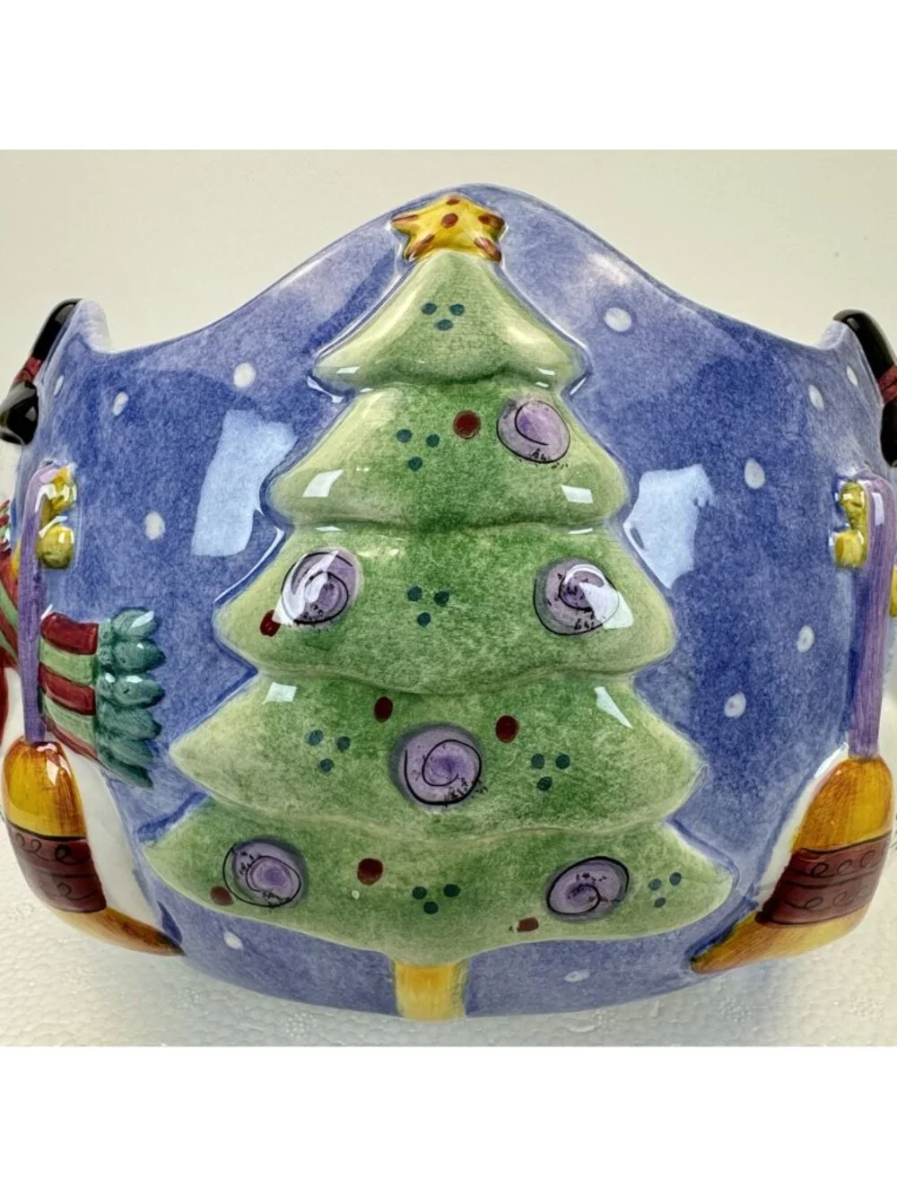 Sango The Sweet Shoppe Christmas Centerpiece Bowl Snowman #0973-165 Sue Lipkin